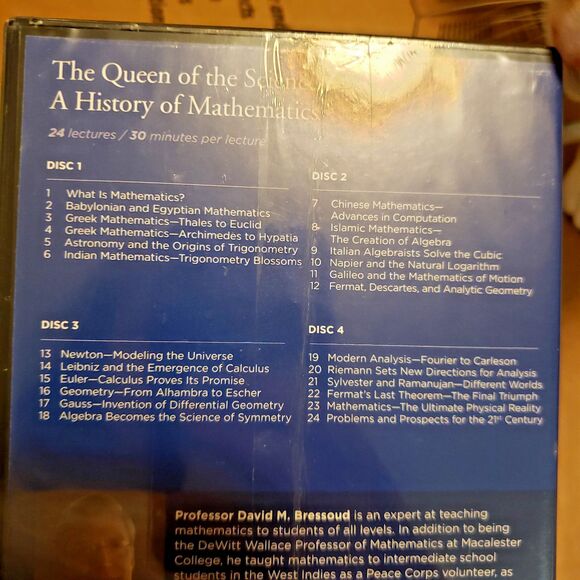 Great Courses 3 SETS Prove It Art Mathematical Science Data DVD's Guidebooks NEW - Picture 6 of 7